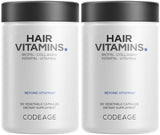 Codeage Hair Vitamins en botella, cápsulas para nutrición capilar diaria.