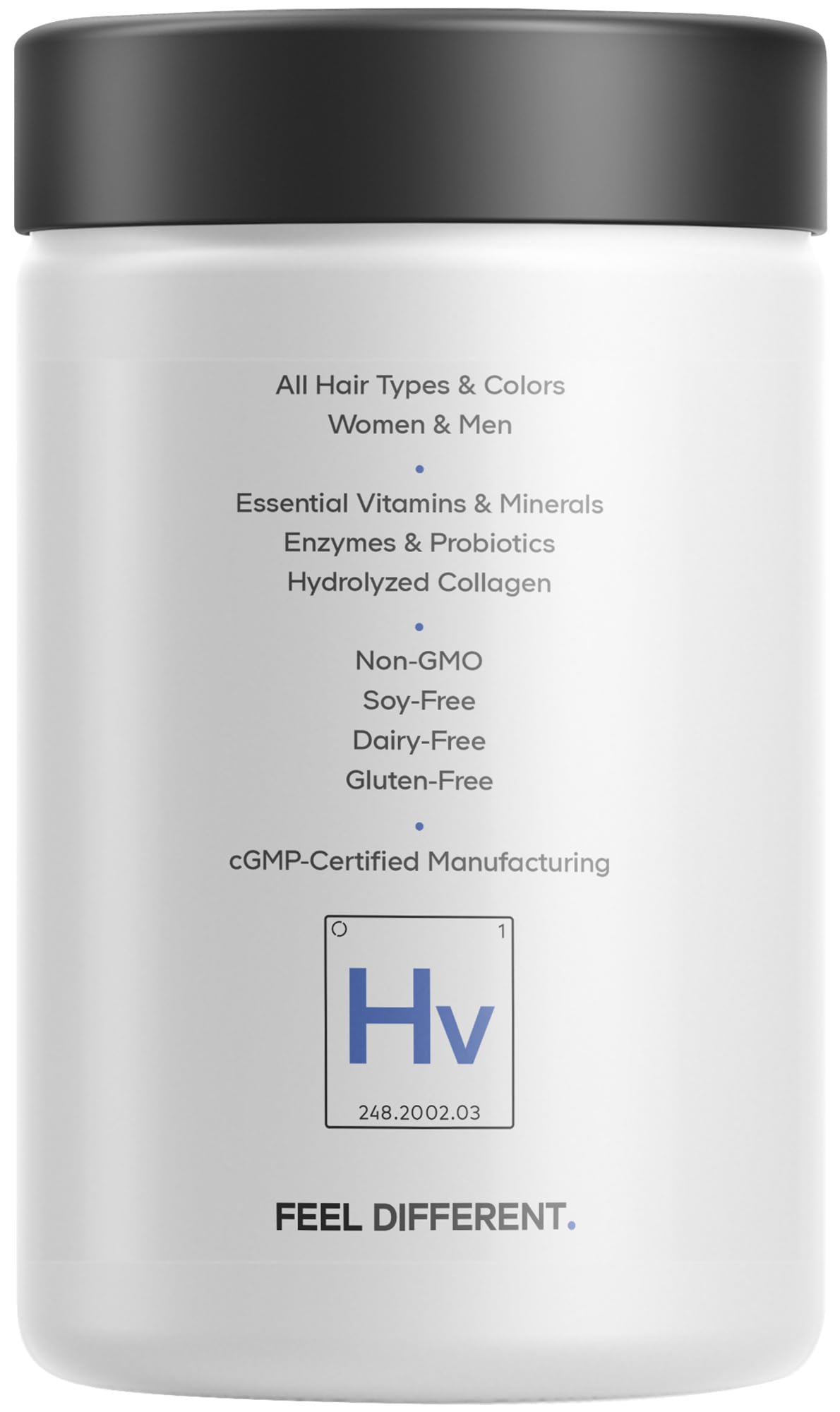 Capsulas apiladas de Codeage Hair Vitamins para destacar la dosificación.