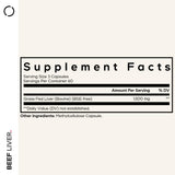 Codeage higado de res desecado en capsulas, complemento rico en vitaminas.