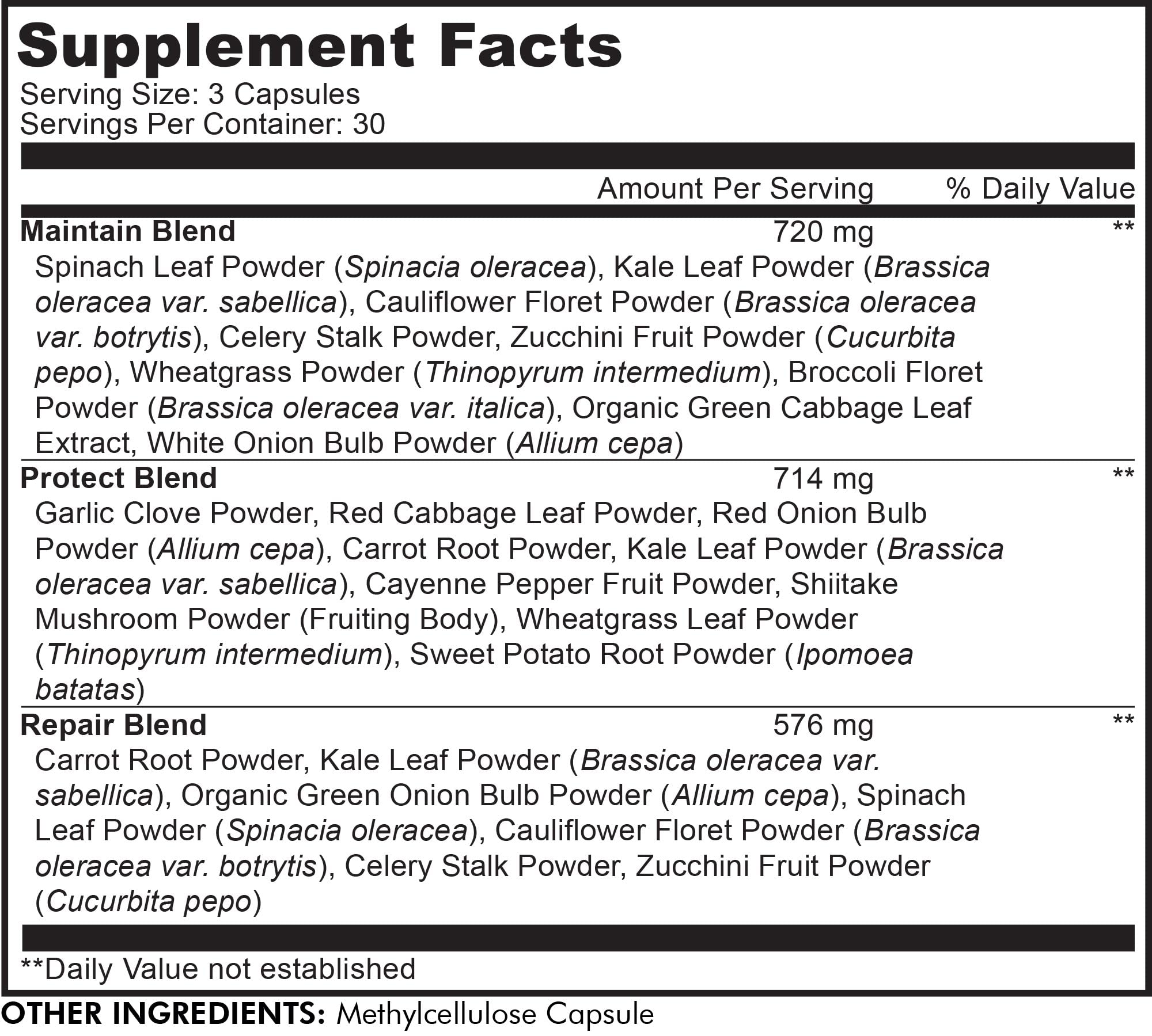 Codeage InstantFood Easy Veggies, cápsulas, formato práctico para apoyo nutricional diario.
