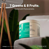 Codeage Instantfood Five A Day: mezcla de frutas para snack nutritivo