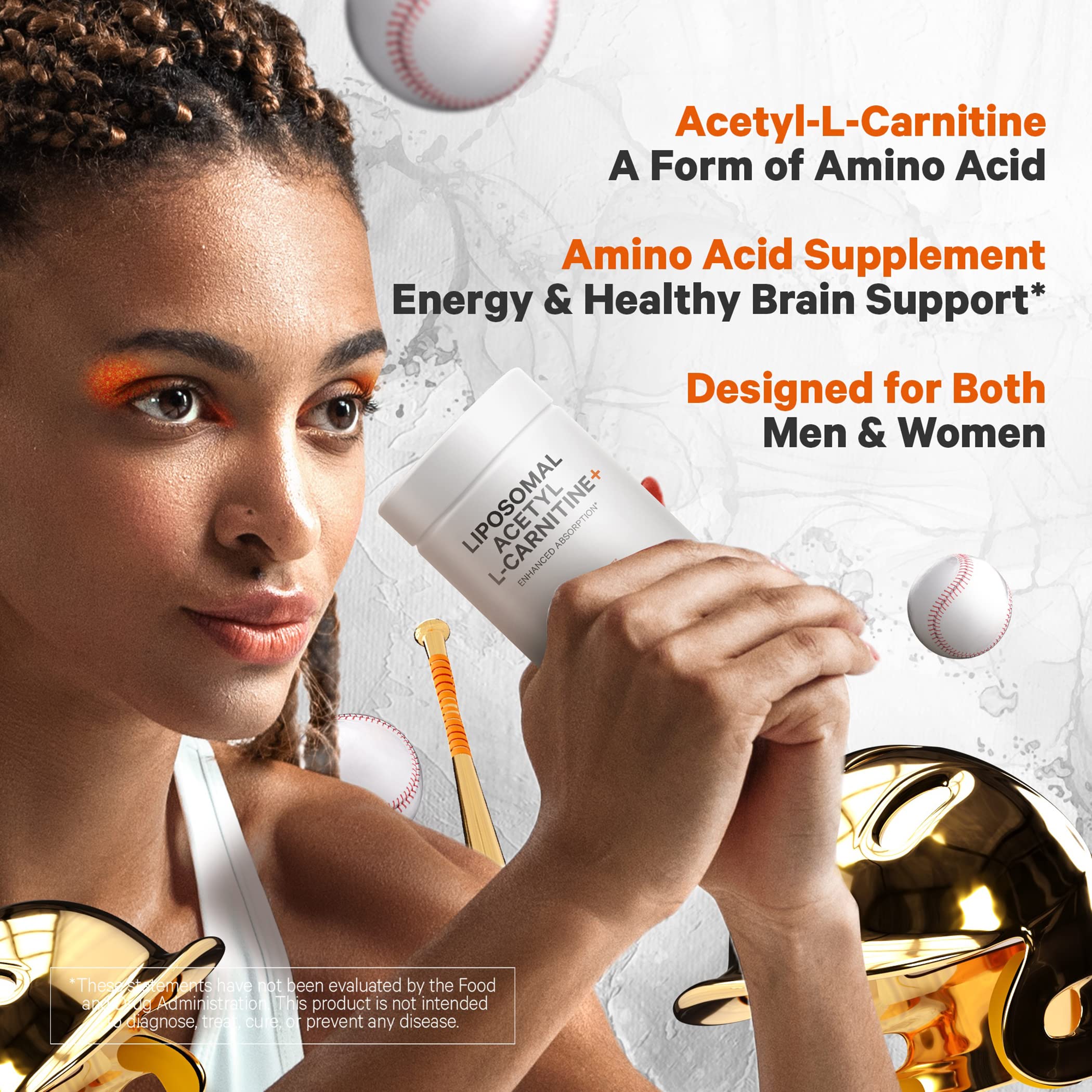 Codeage Liposomal Acetyl-L-Carnitine: composición de cápsulas y sistema liposomal visible.