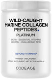 Codeage Marine Collagen Frasco frente, ideal para incorporar en bebidas diarias.