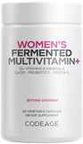 Codeage multivitamínico para mujer 25+ en botella, apoyo diario de energía y bienestar.