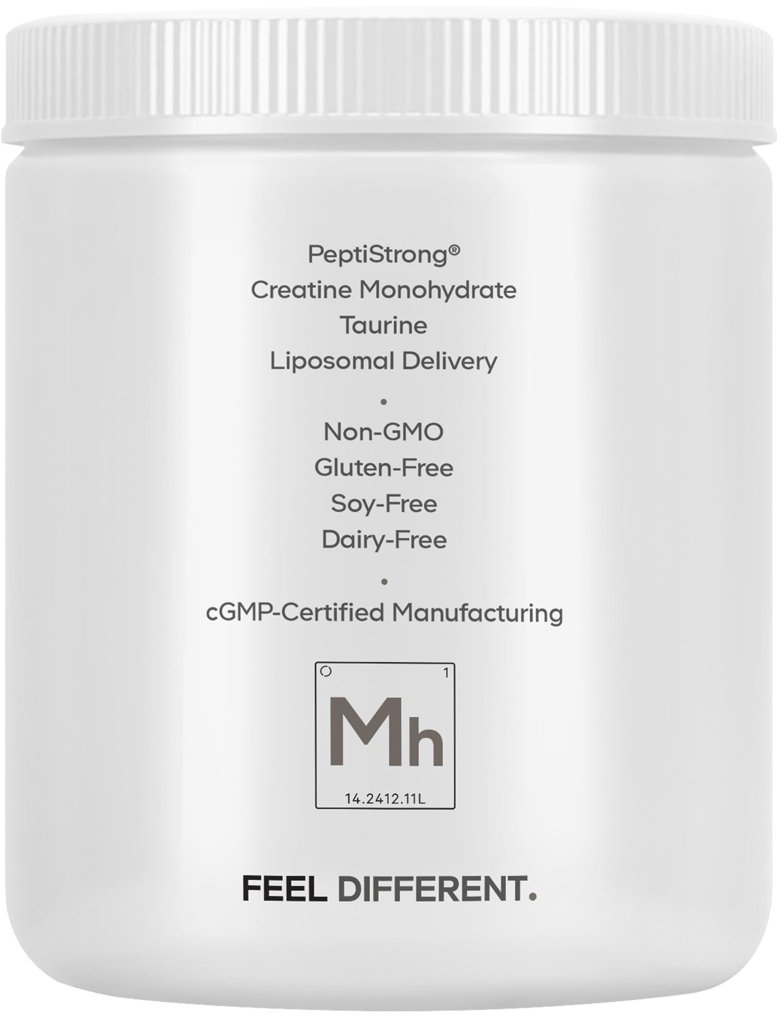 Codeage Muscle Formula+ Platinum frasco de 8.78 onzas para consumo diario.