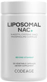 Codeage NAC liposomal en botella para uso diario.