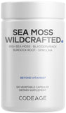 Codeage Sea Moss irlandés crudo, botella frontal, apoyo a la vitalidad diaria