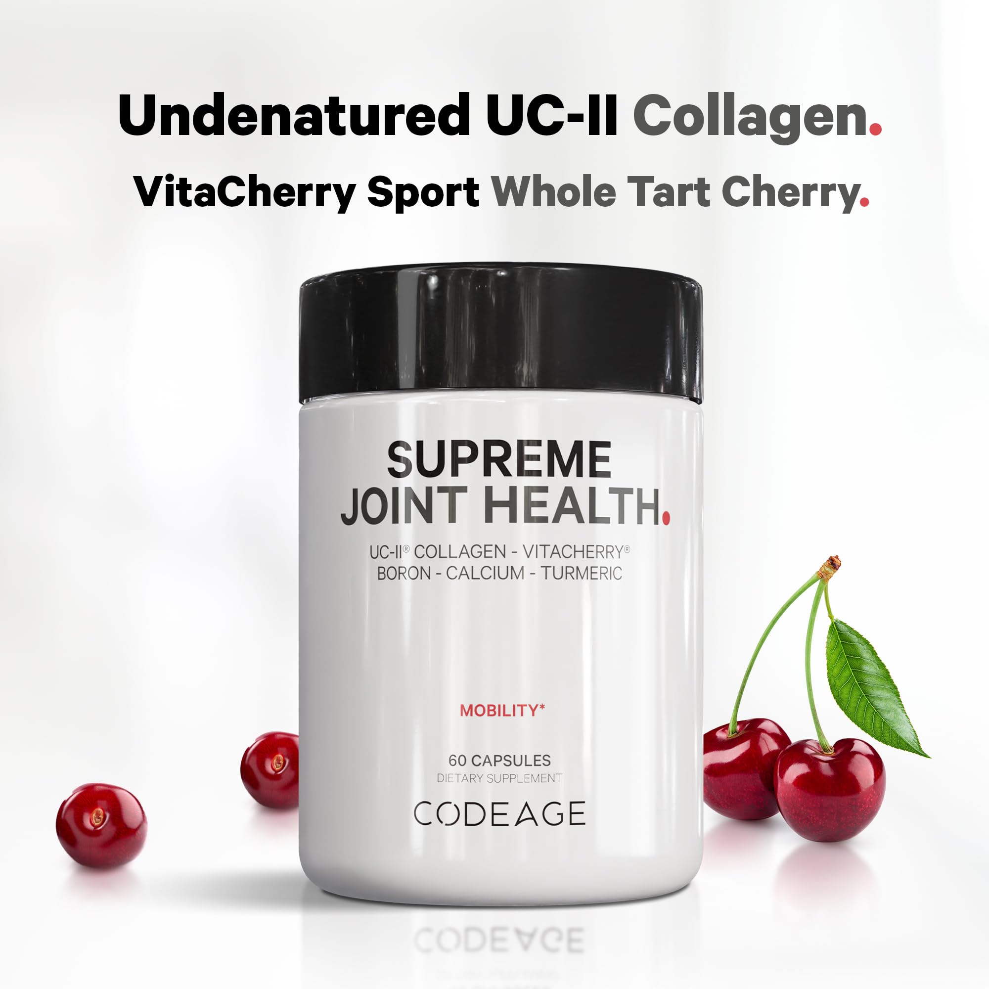 Codeage Supreme Joint Health ucII-y-colageno: contiene UC-II y colágeno tipo II.