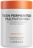Codeage Teen Multivitamin en botella frontal para adolescentes activos.
