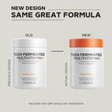 Codeage multivitamínico para adolescentes, tabletas en primer plano, fácil dosificación diaria.