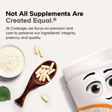 Codeage Urolitina A libre de gluten y lácteos, apto para vegan.
