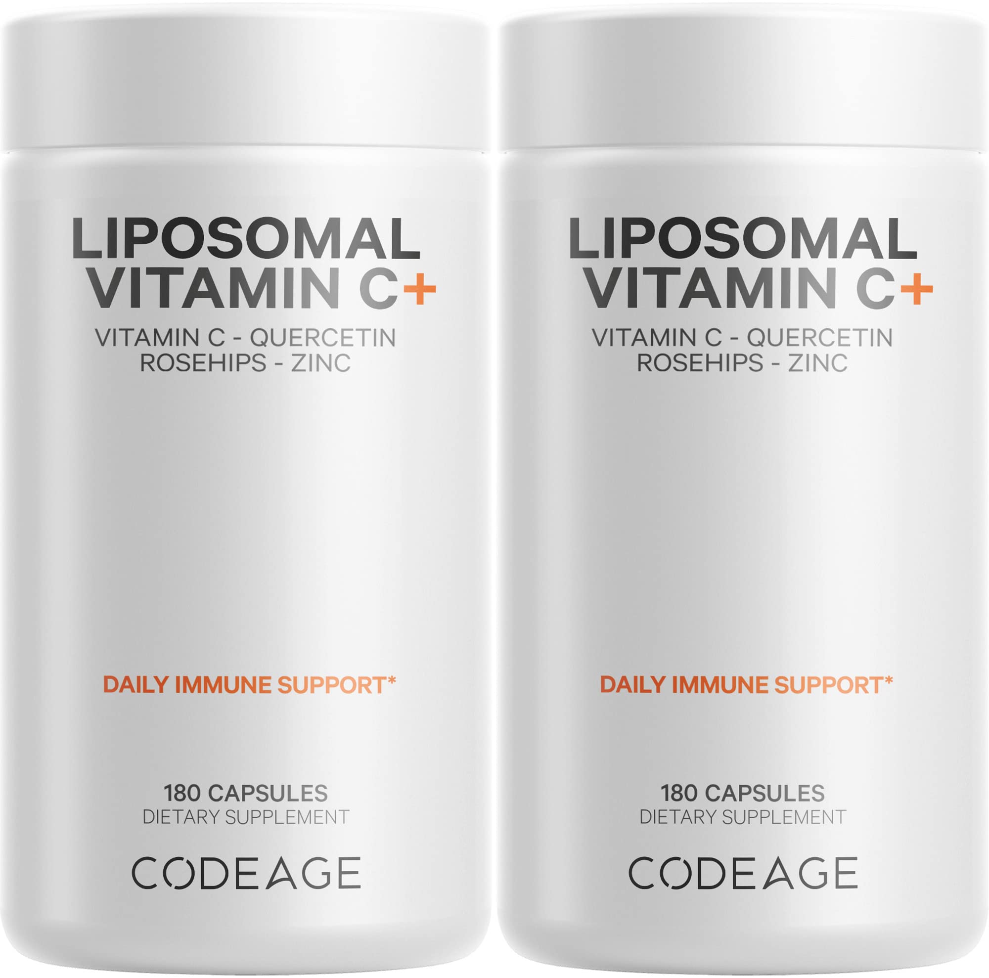 Codeage Vitamina C liposomal 1500 mg con zinc, empaque práctico para la rutina diaria