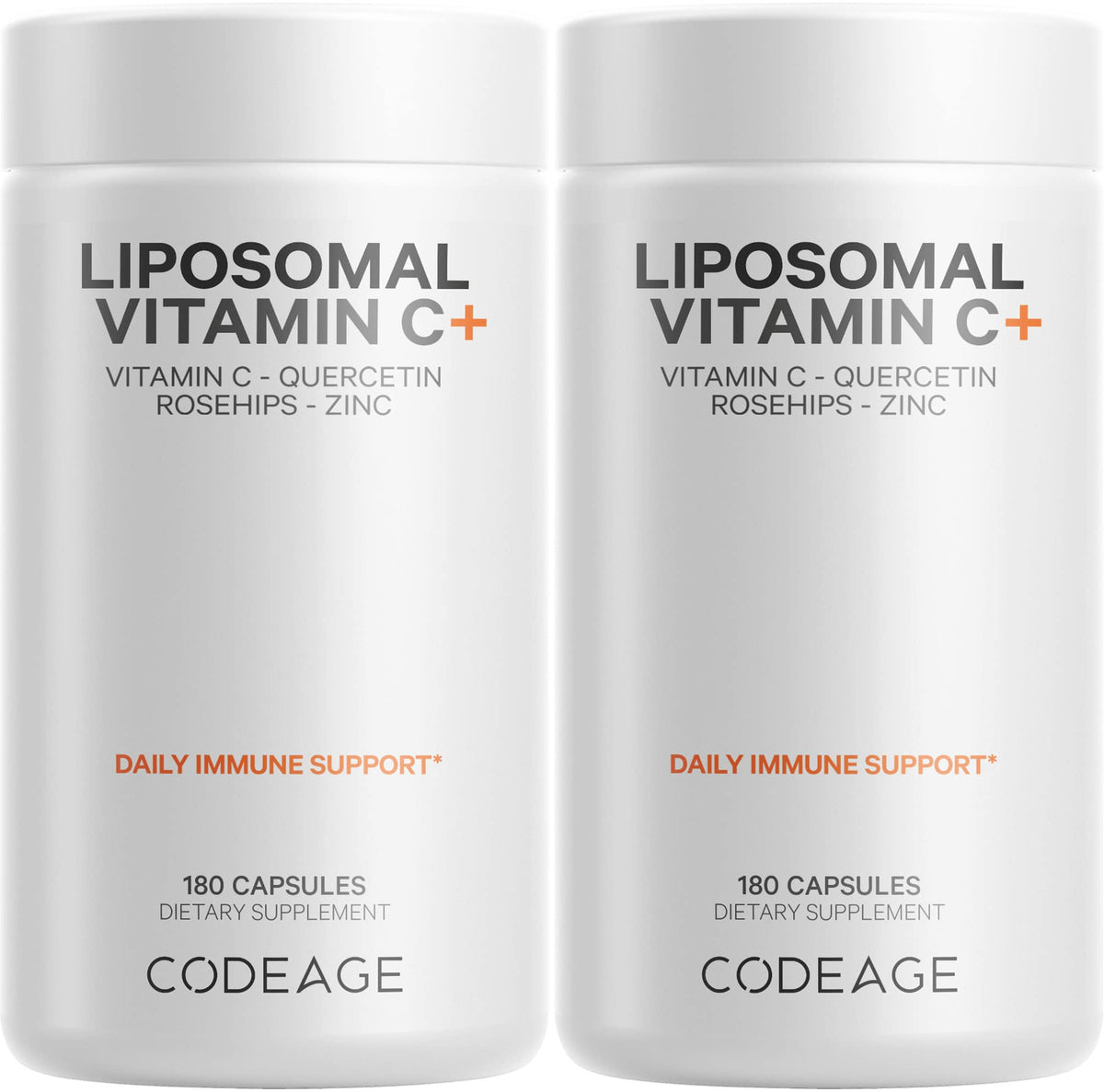 Codeage Vitamina C liposomal 1500 mg con zinc, empaque práctico para la rutina diaria