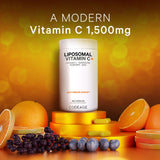 Codeage Vitamina C liposomal 1500 mg con zinc, etiqueta legible con ingredientes
