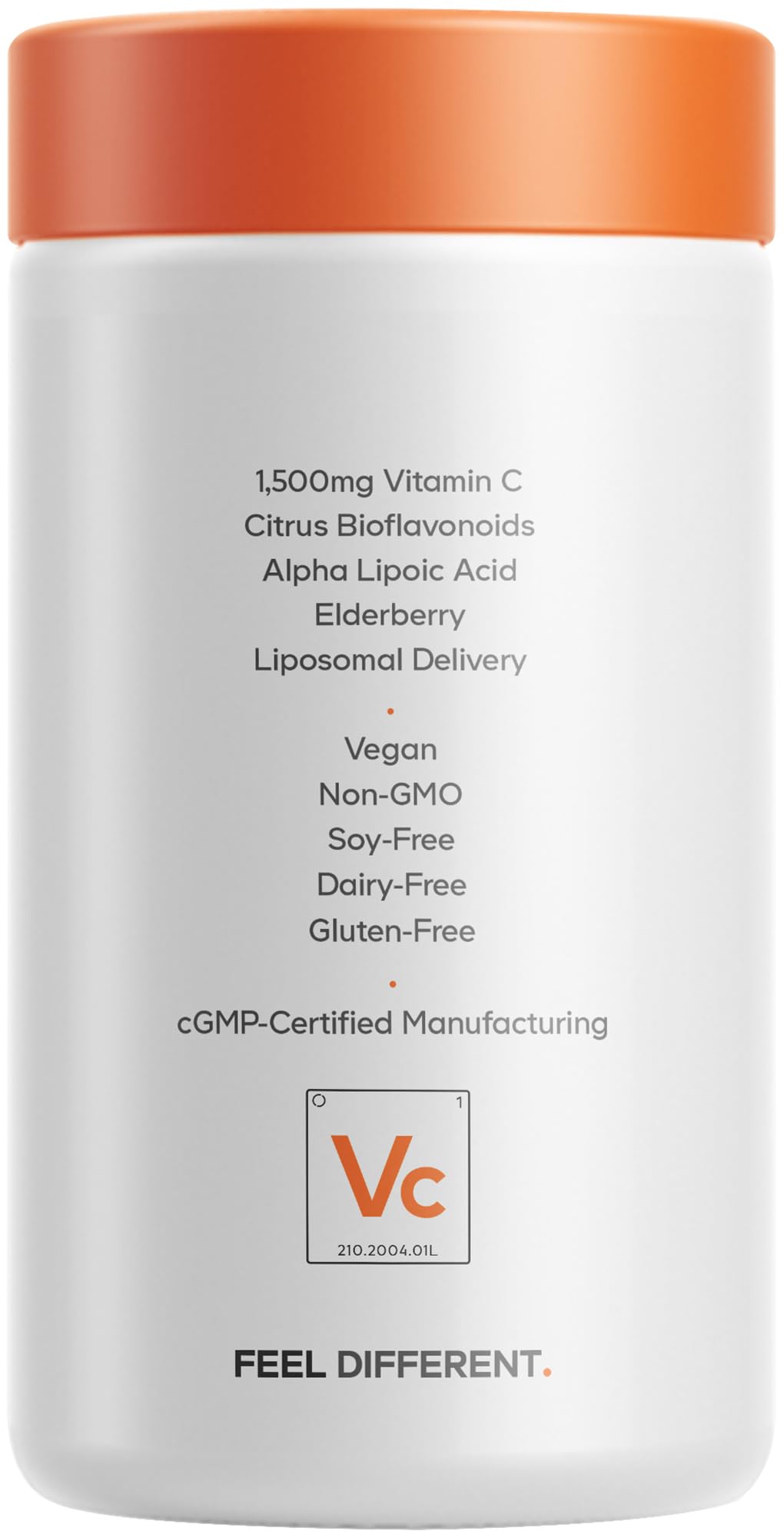 Codeage Vitamina C Liposomal cápsulas veganas, sin lácteos ni gluten.