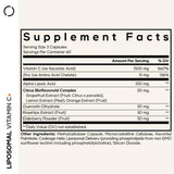Codeage Vitamina C Liposomal con saúco, frasco mostrado para apoyo estacional.
