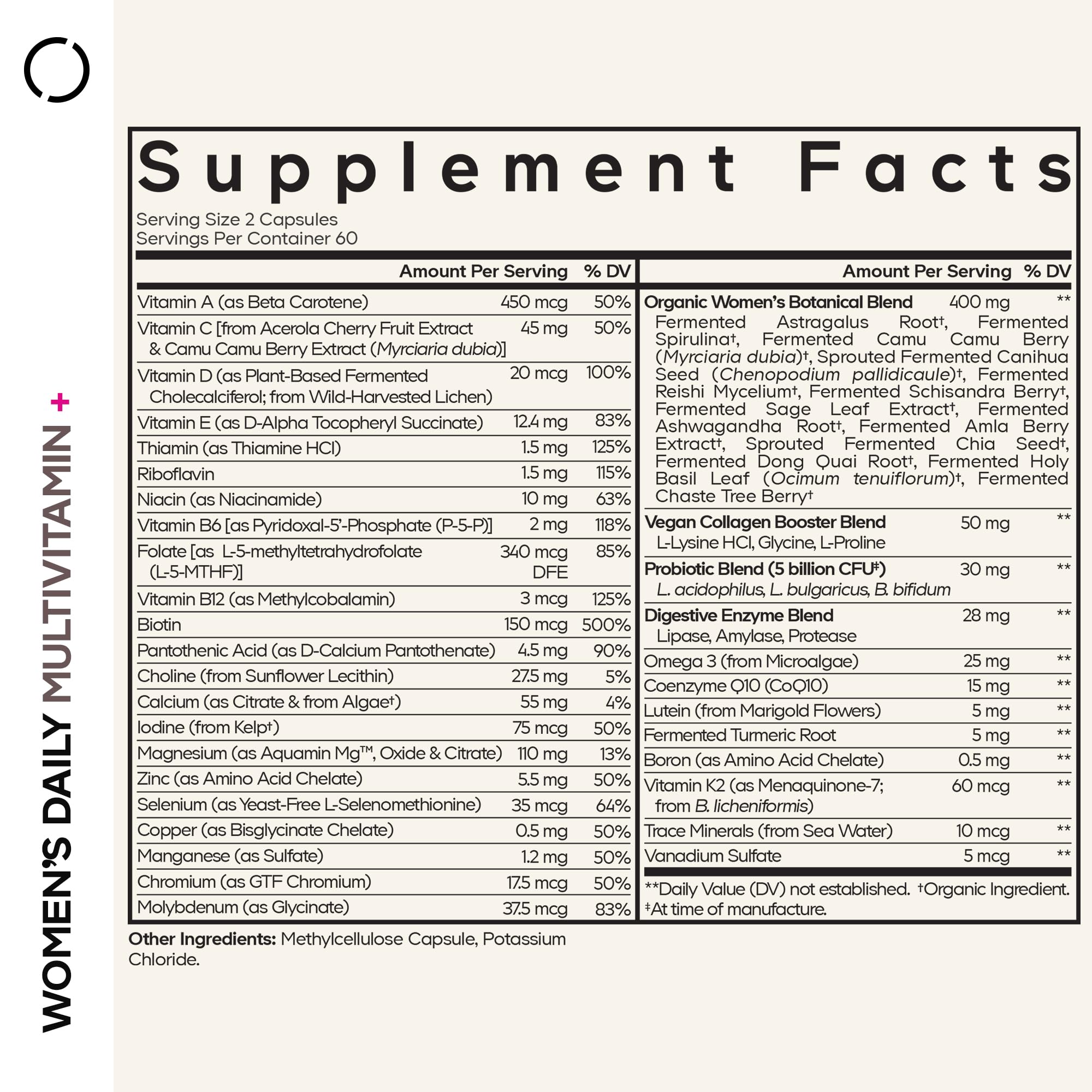 Codeage vitaminas fermentadas, mejora la absorción diaria para una nutrición equilibrada.