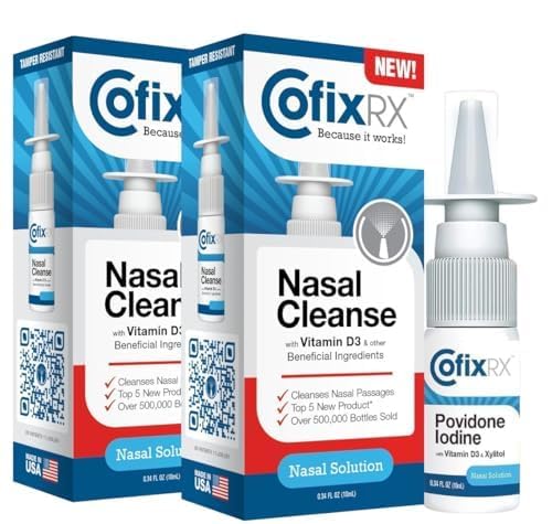 COFIXRX Nasal Cleanse Spray: dos botellas para uso diario y protección suave.