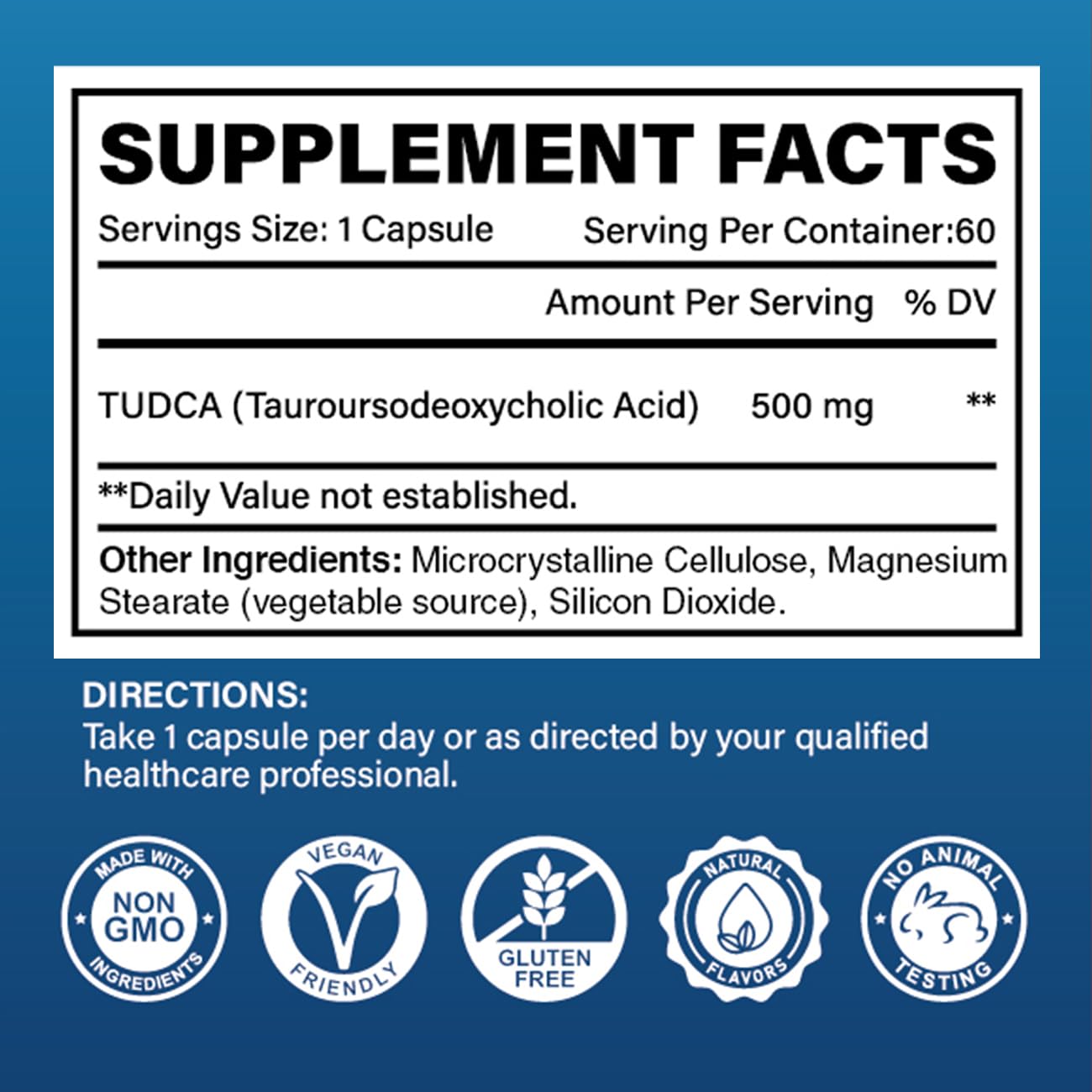 Cofure Tudca 500 mg cápsula detalle muestra dosis diaria fácil