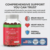 CogniTune gomitas L-Methylfolate fresa, aptas para uso diario de adultos