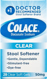 Colace cápsulas 50 mg, opción suave para facilitar el paso de las heces.