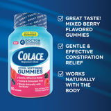 Colace gomitas-embalaje 60ct: empaque práctico para tener a mano.
