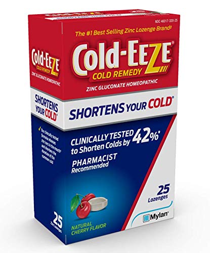 Cold-Eeze Cereza Zinc Pastillas: zinc gluconato en cada pastilla para manejo de síntomas