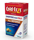 Caja exterior de COLD-EEZE Plus Defense Citrus con información visible