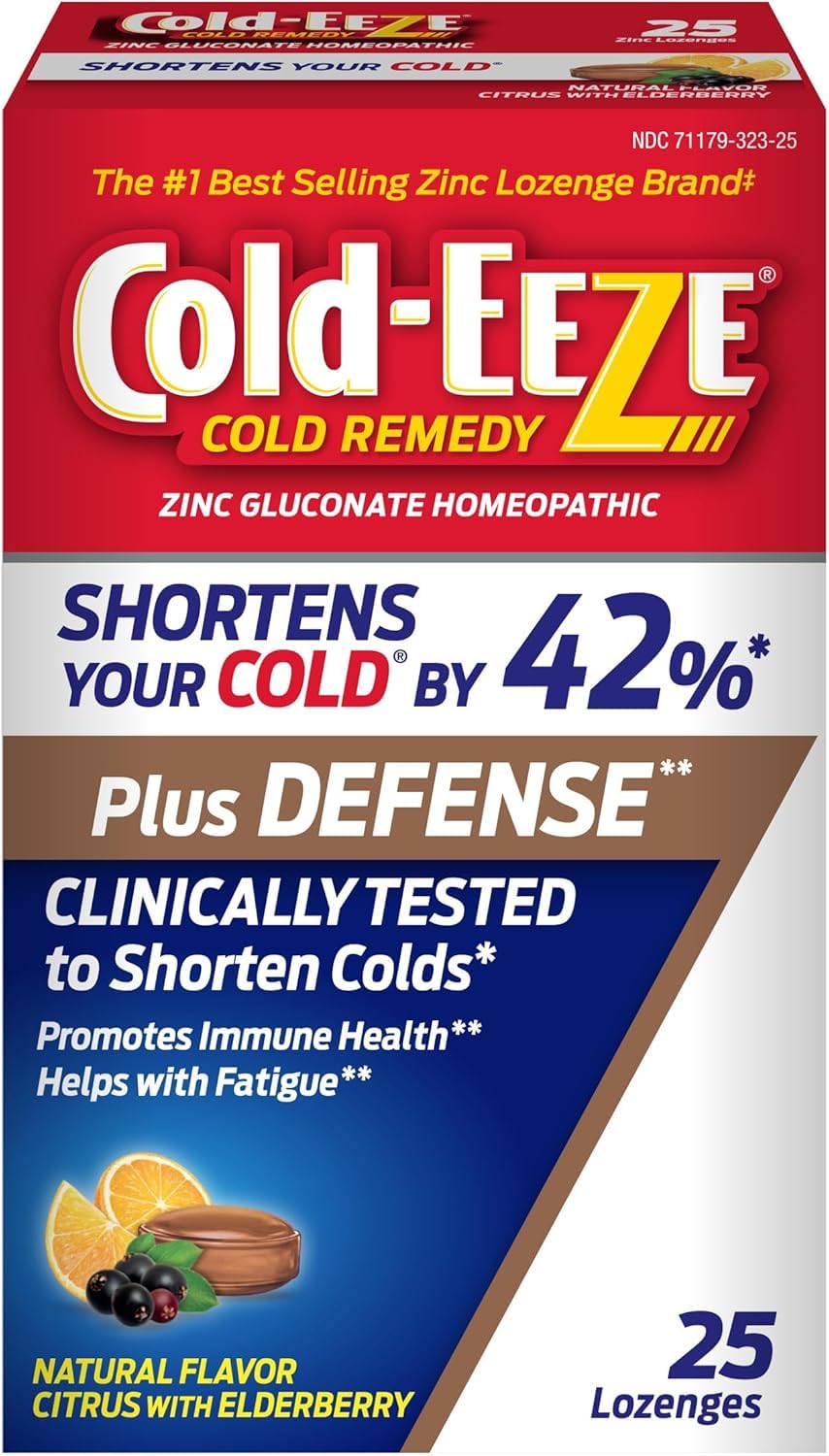 COLD-EEZE Plus Defense Citrus envase, fácil de tomar para apoyo inmunitario