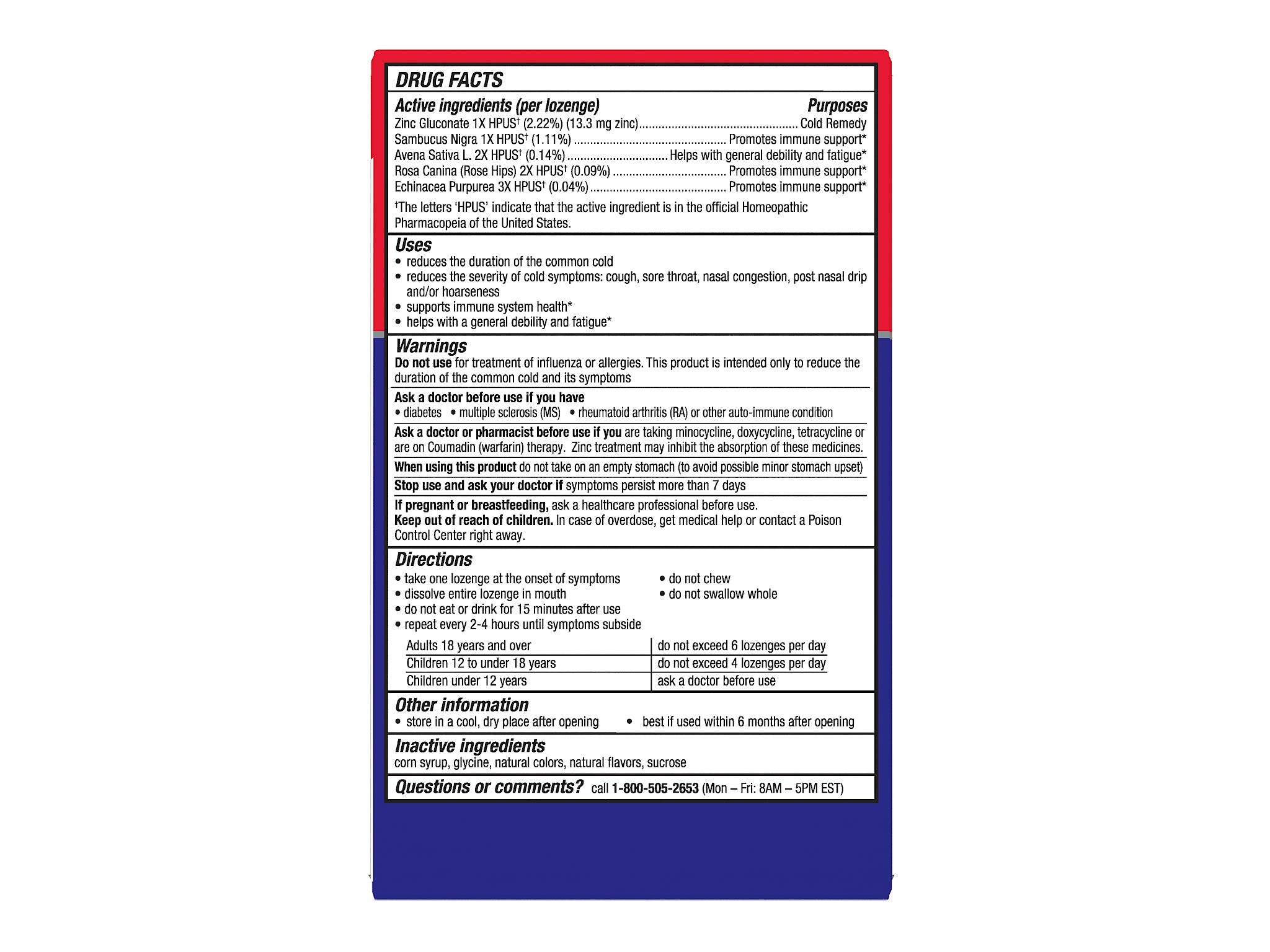 Pastillas de COLD-EEZE Plus Defense Citrus para rescate rápido del resfriado