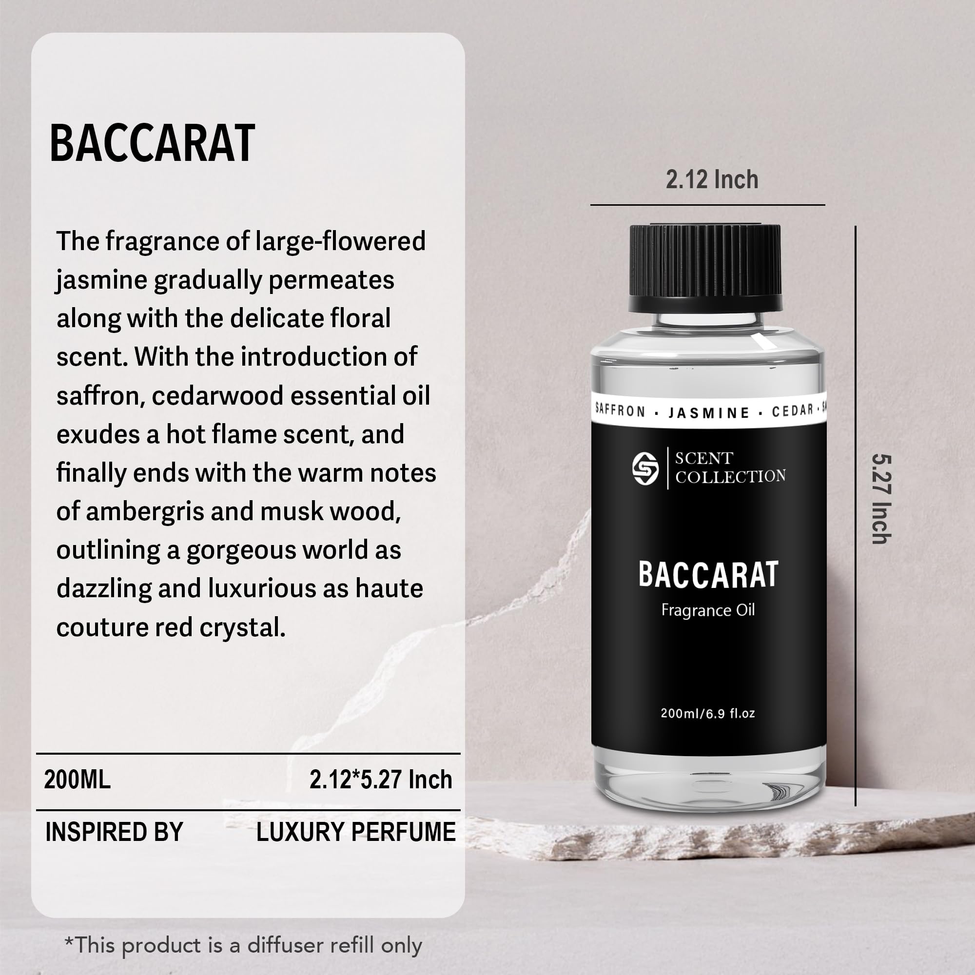Difusor Baccarat para coche, aroma agradable durante el trayecto