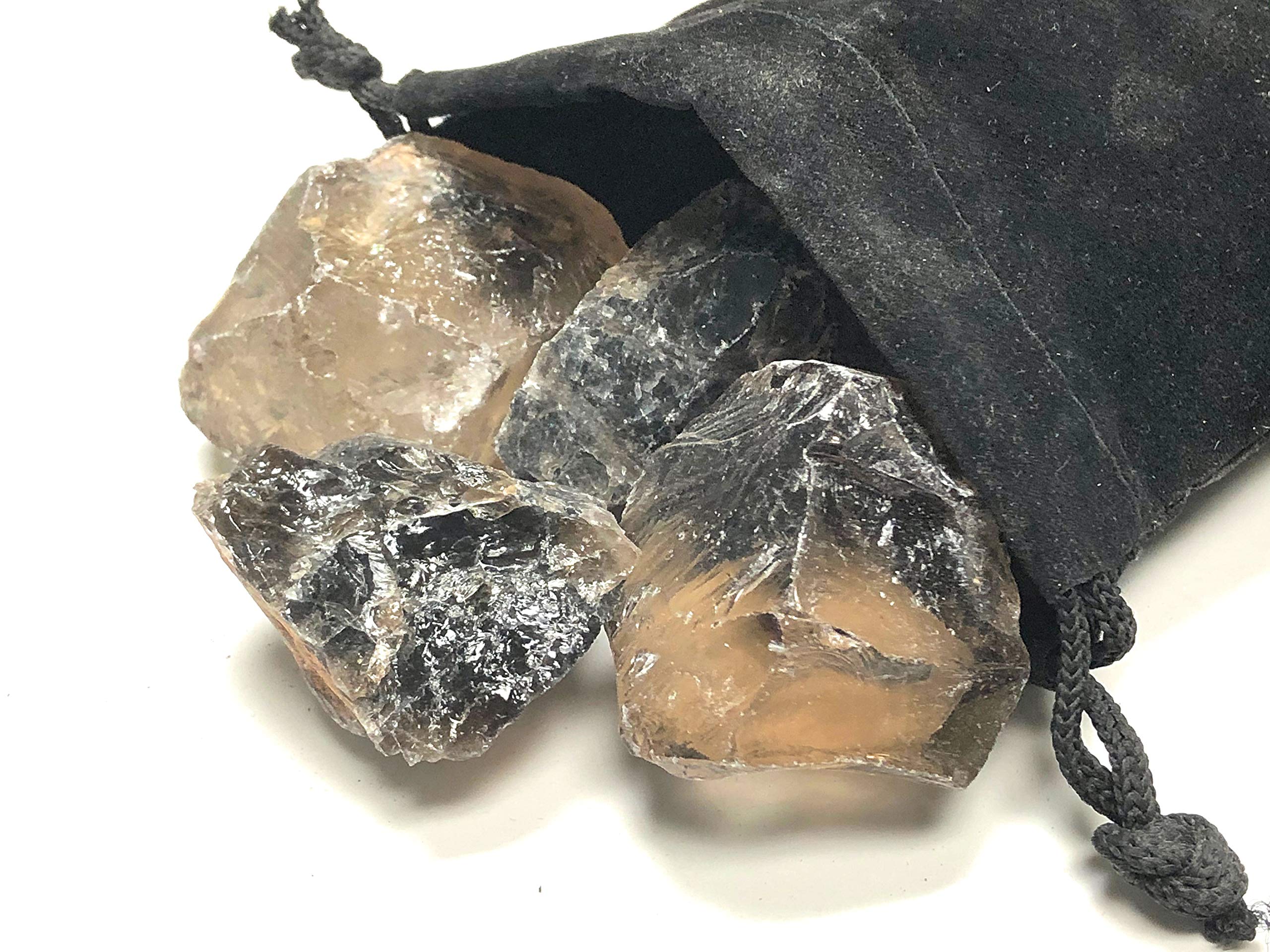 zentron piedras crudas para tamboreado y tallado, cuarzo ahumado.