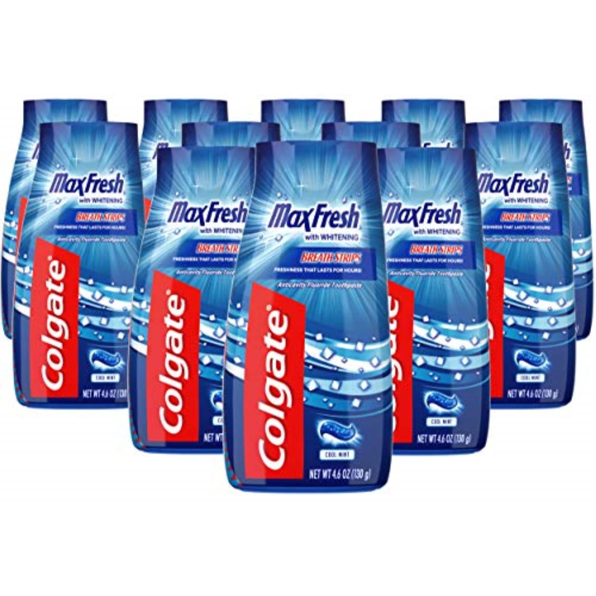 Colgate 2 en 1 pasta dental gel frente, limpieza suave y frescura duradera