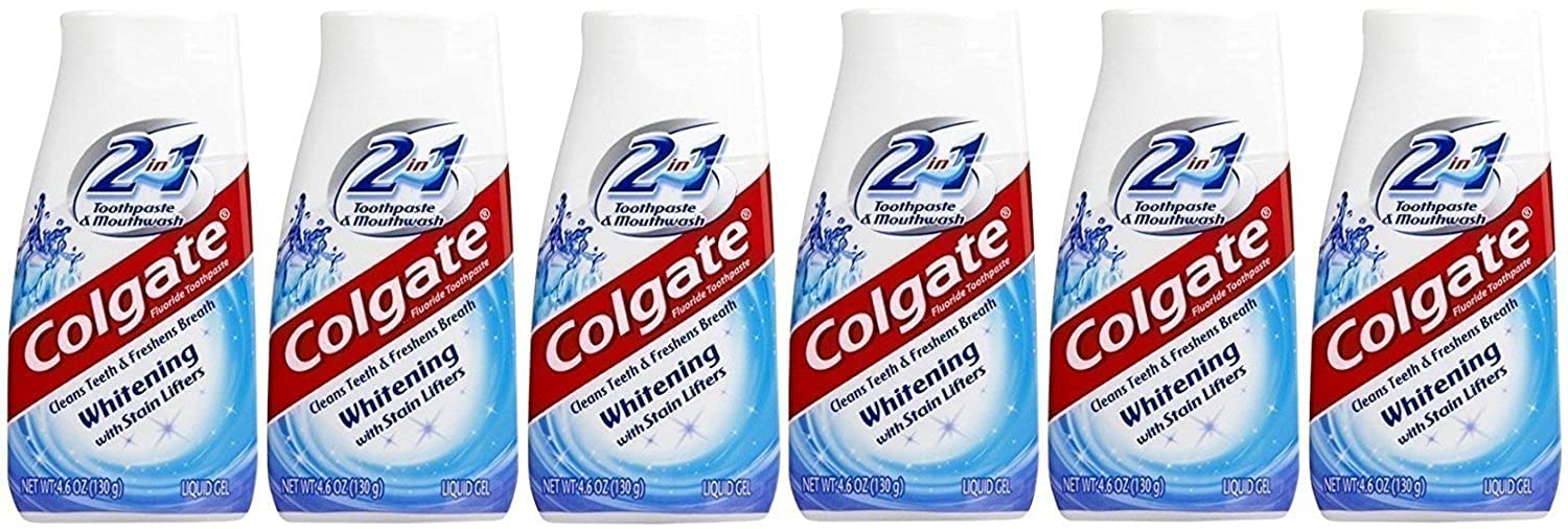 Colgate 2-en-1 blanqueamiento con limpiadores de manchas para una sonrisa más clara