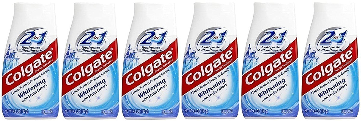 Colgate 2-en-1 blanqueamiento con limpiadores de manchas para una sonrisa más clara