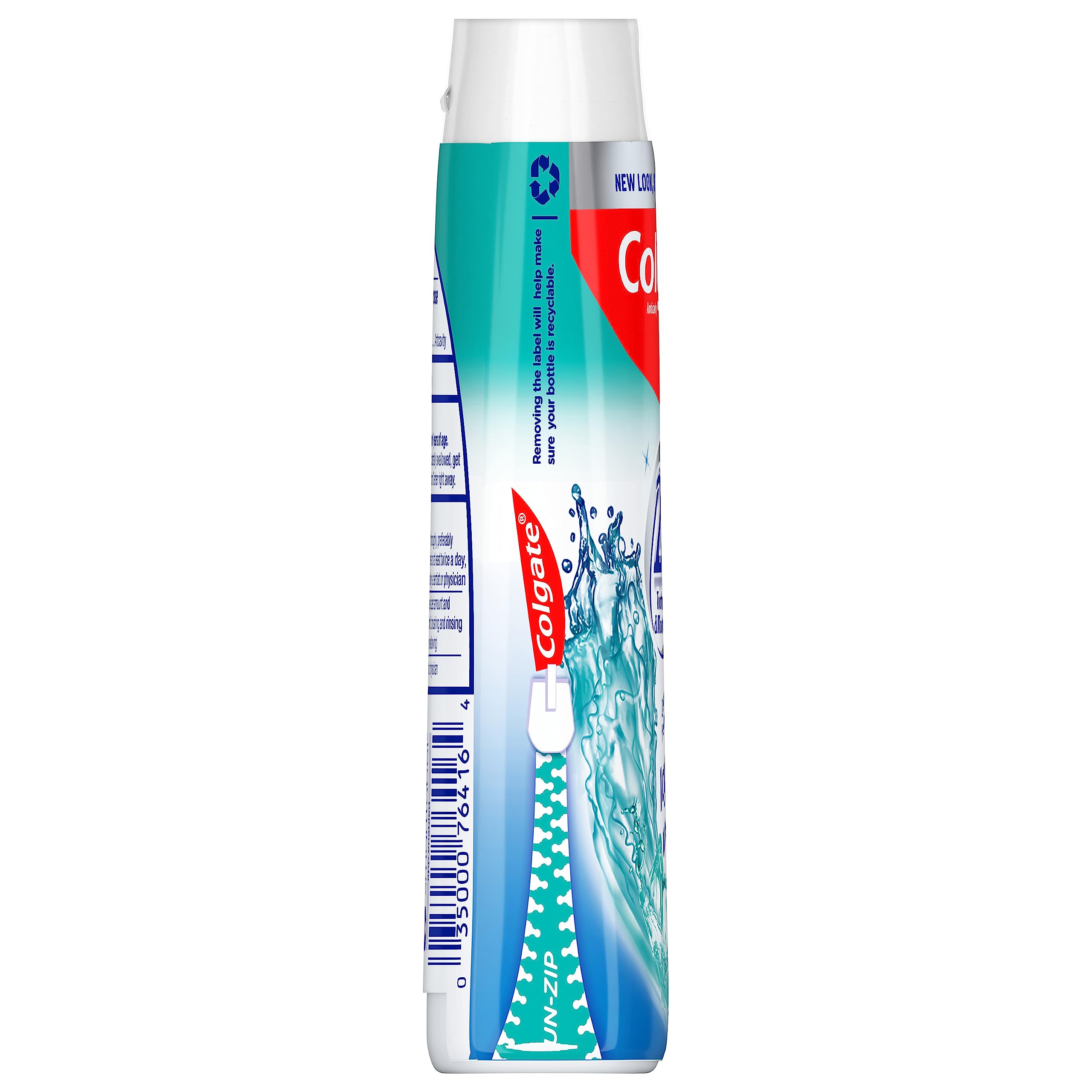 Colgate 2en1 Icy Blast gel dental con frescura mentolada duradera.