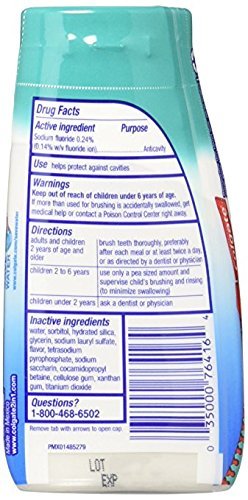 Colgate 2 en 1, paquete de seis tubos para uso familiar diario.