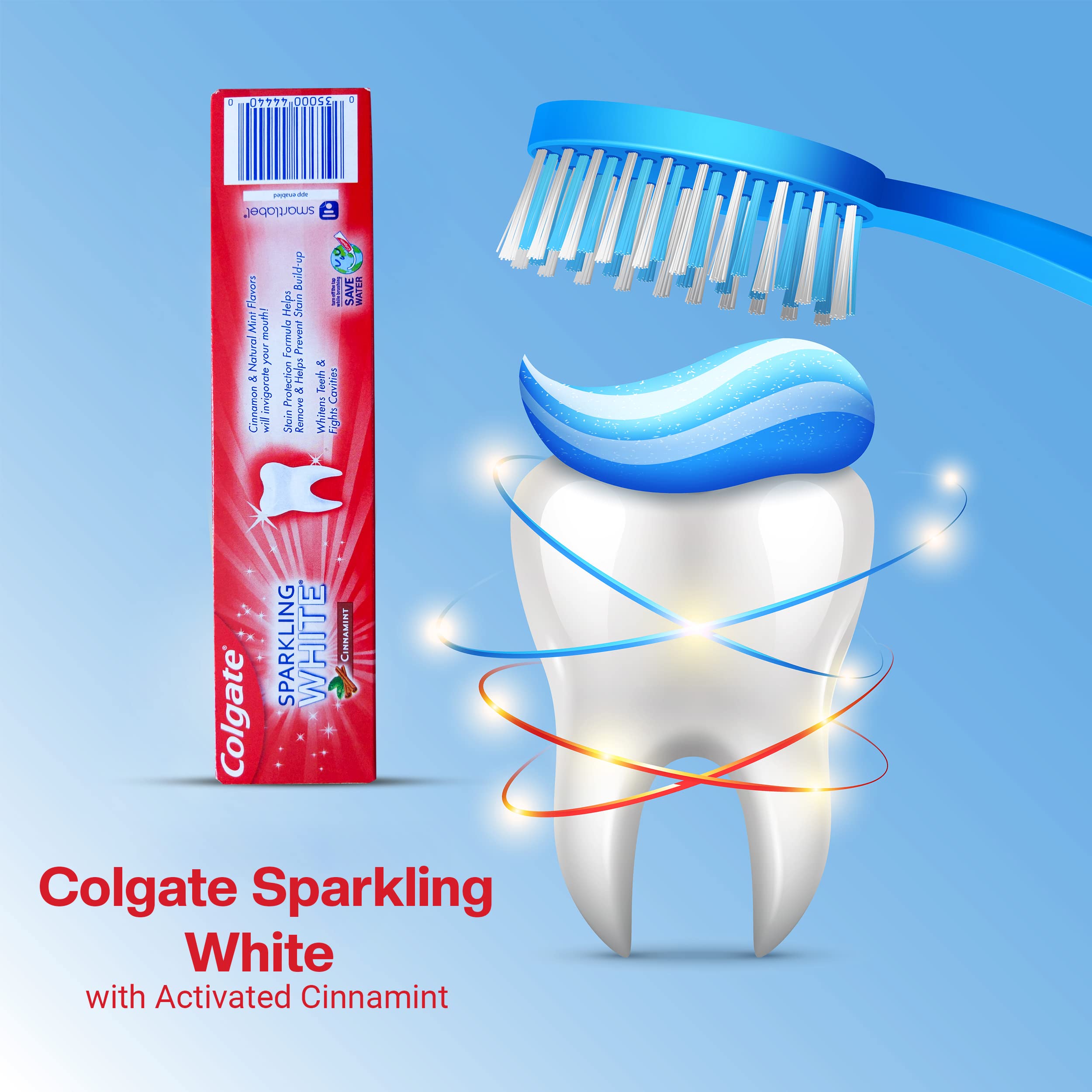 Colgate Cinnamint paquete-5-tubos: ahorro familiar para el cuidado diario.