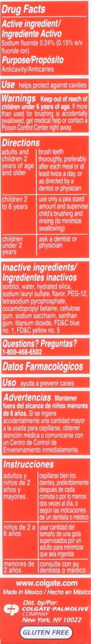 Colgate triple acción tubo de viaje, práctico para cabina y cepillado diario