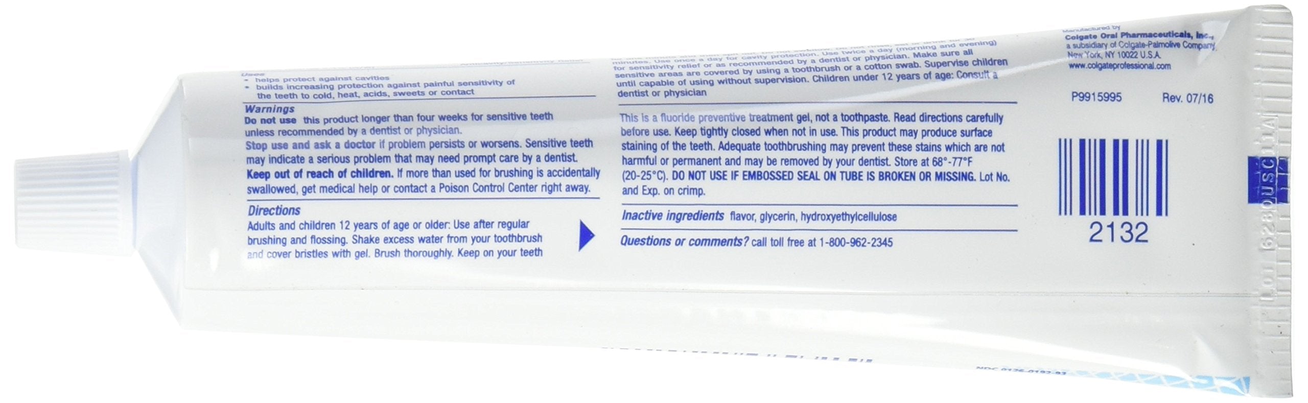 Aplicación del Gel-Kam en la boca, reducción de sensibilidad tras cepillado.
