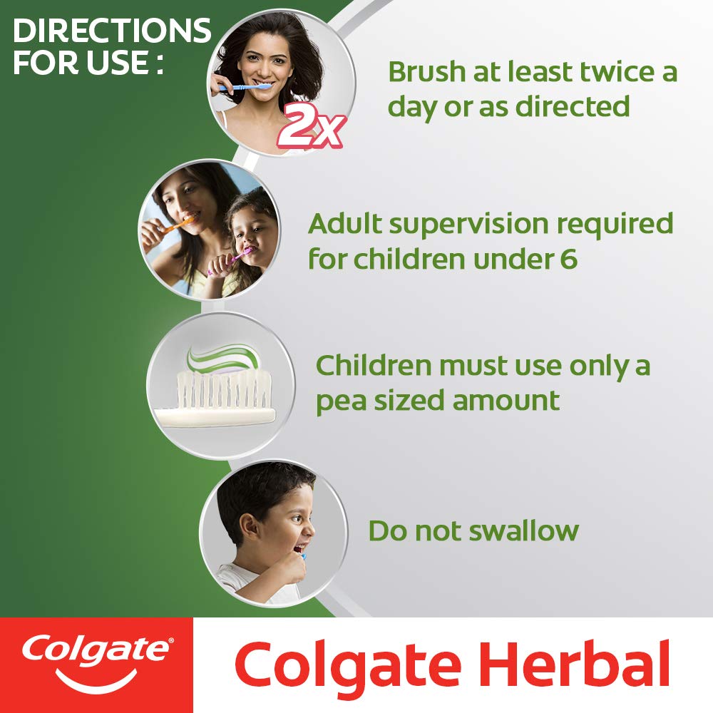 Colgate Herbal Pasta Dental con manzanilla, cepillado suave y refrescante.