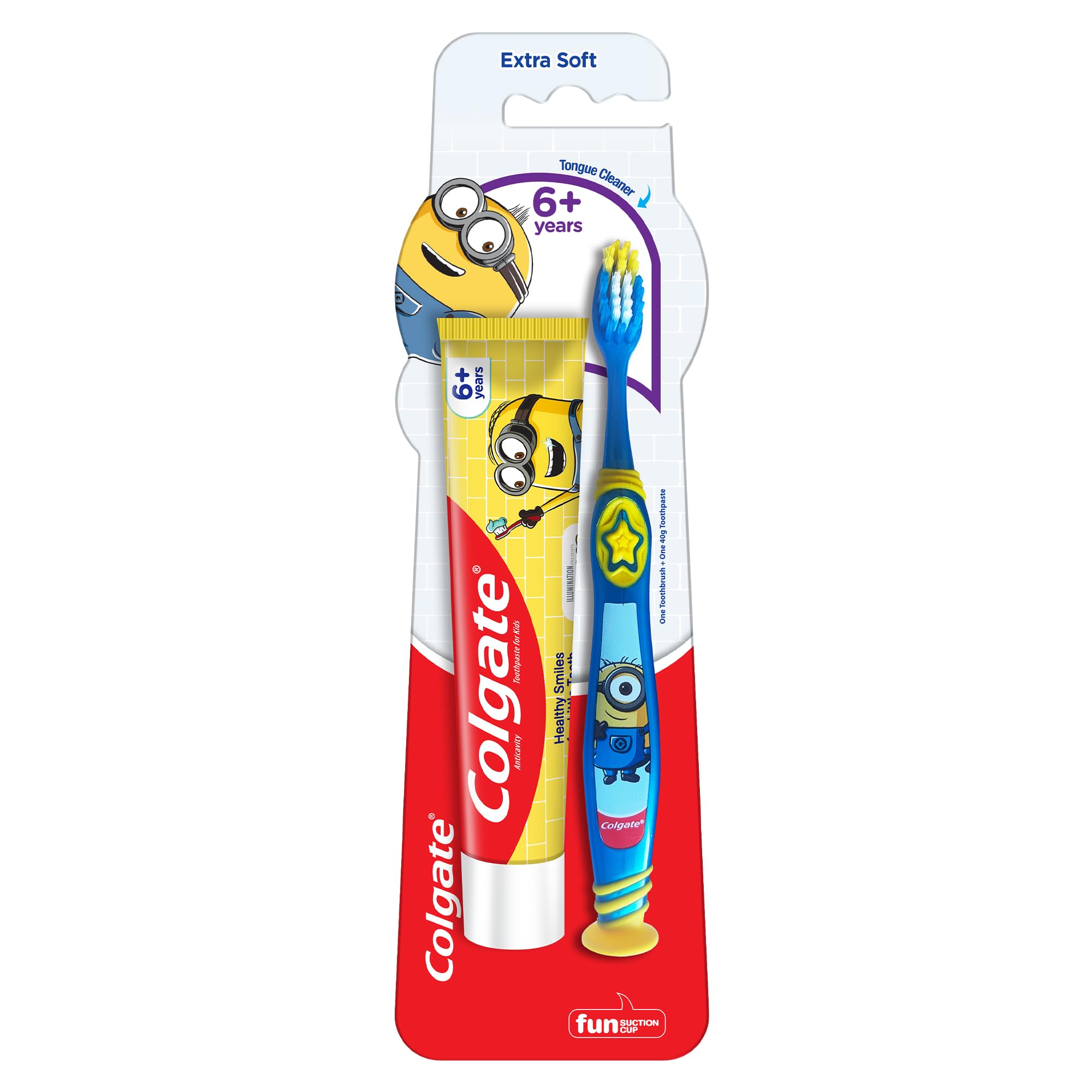 Cepillo Colgate Kids Minion suave para niños, limpieza cómoda.