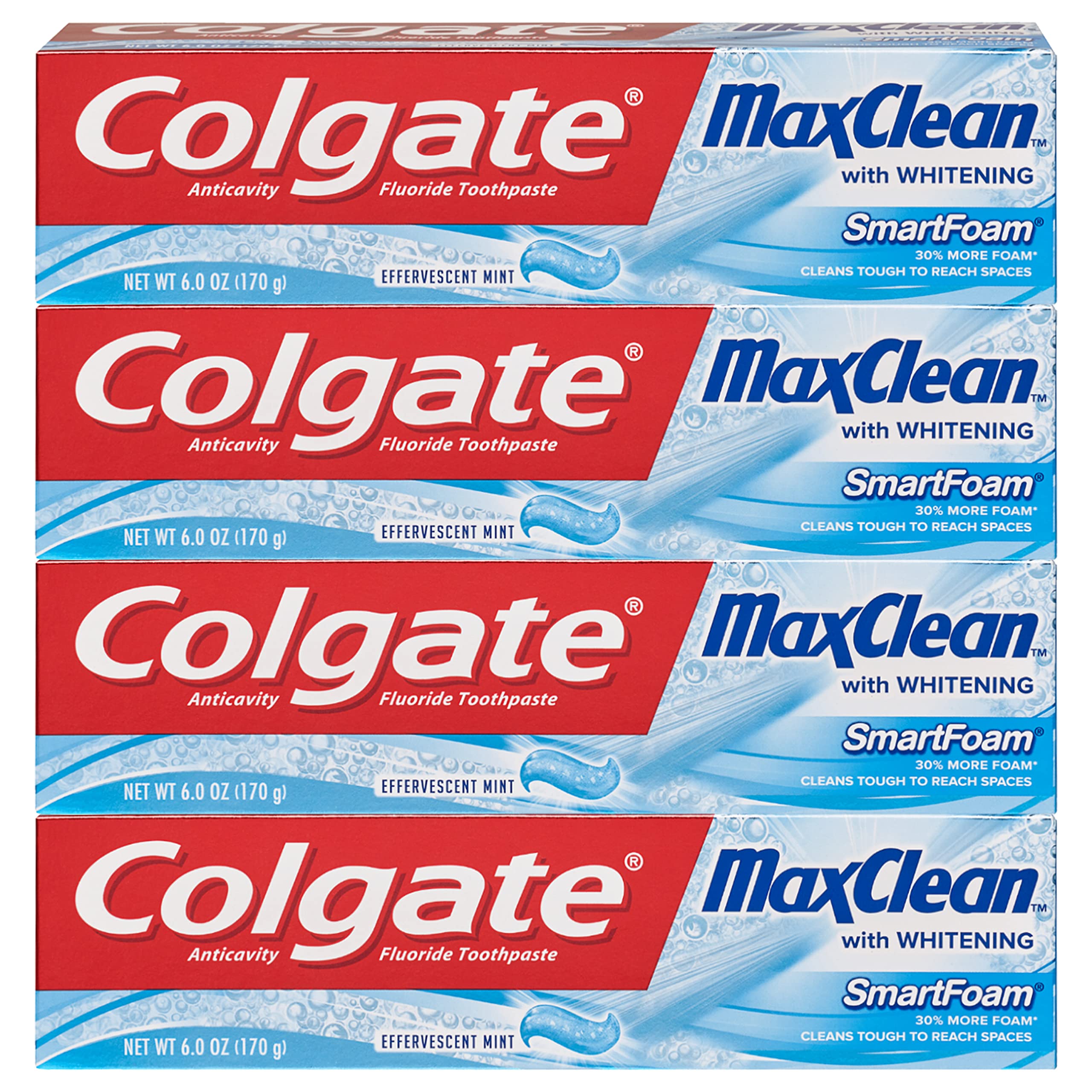 Colgate Max Clean Whitening: pasta de dientes espumosa que alcanza zonas difíciles