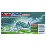 Colgate Max Fresh elimina manchas superficiales para una sonrisa más clara.