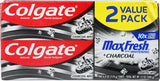 Colgate Max Fresh Charcoal Mint, paquete doble práctico para la familia