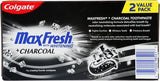 Colgate Max Fresh Charcoal Mint, textura blanqueadora suave para manchas superficiales