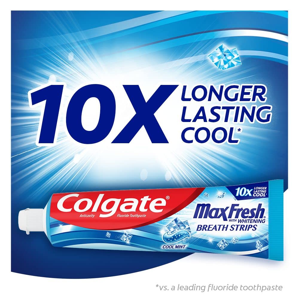 Colgate Max Fresh, tiras mini de aliento para frescura rápida.