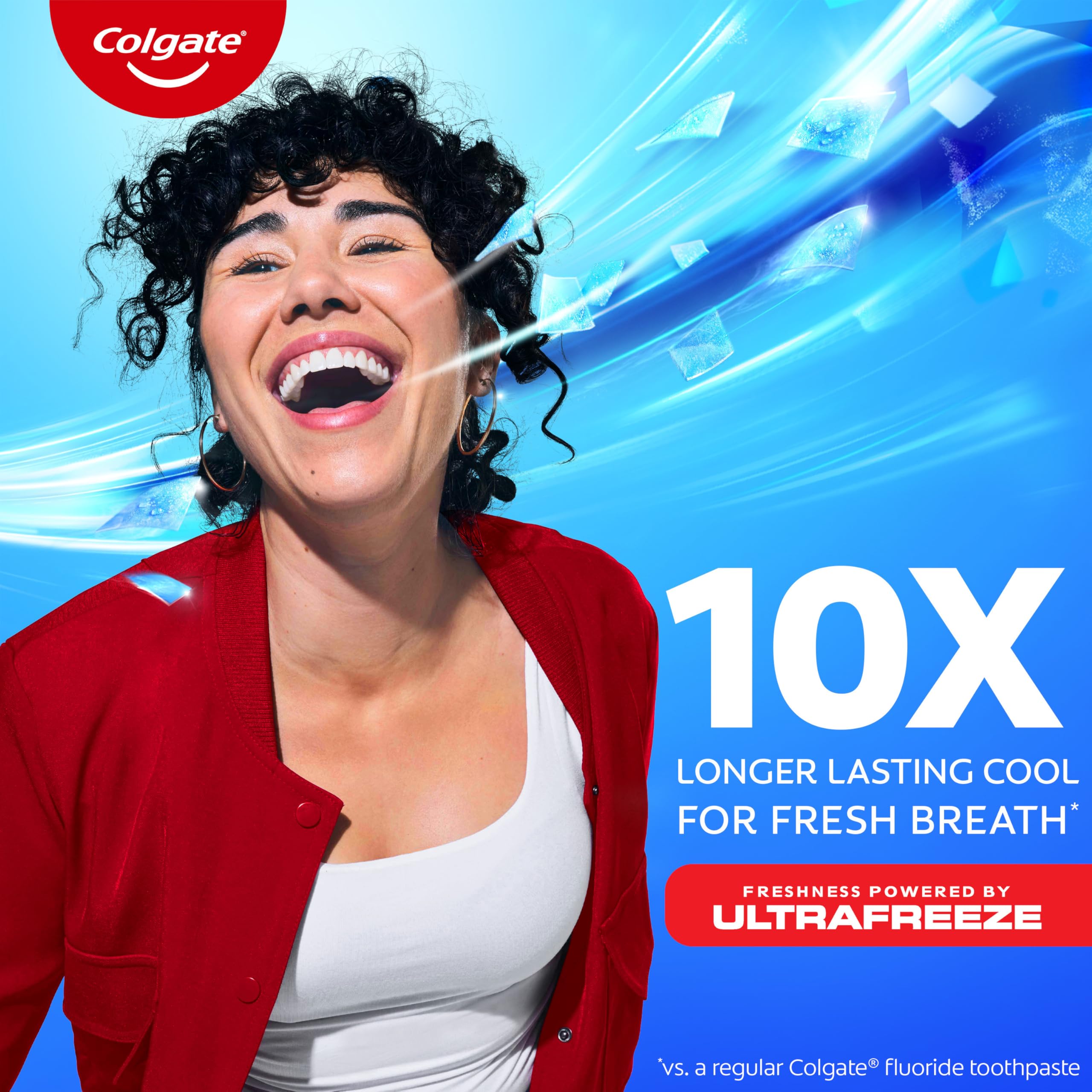 Colgate MaxFresh, mini tiras de aliento, frescura duradera.