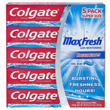 Colgate MaxFresh Cool Mint, pasta dental, aliento fresco duradero y protección contra la placa
