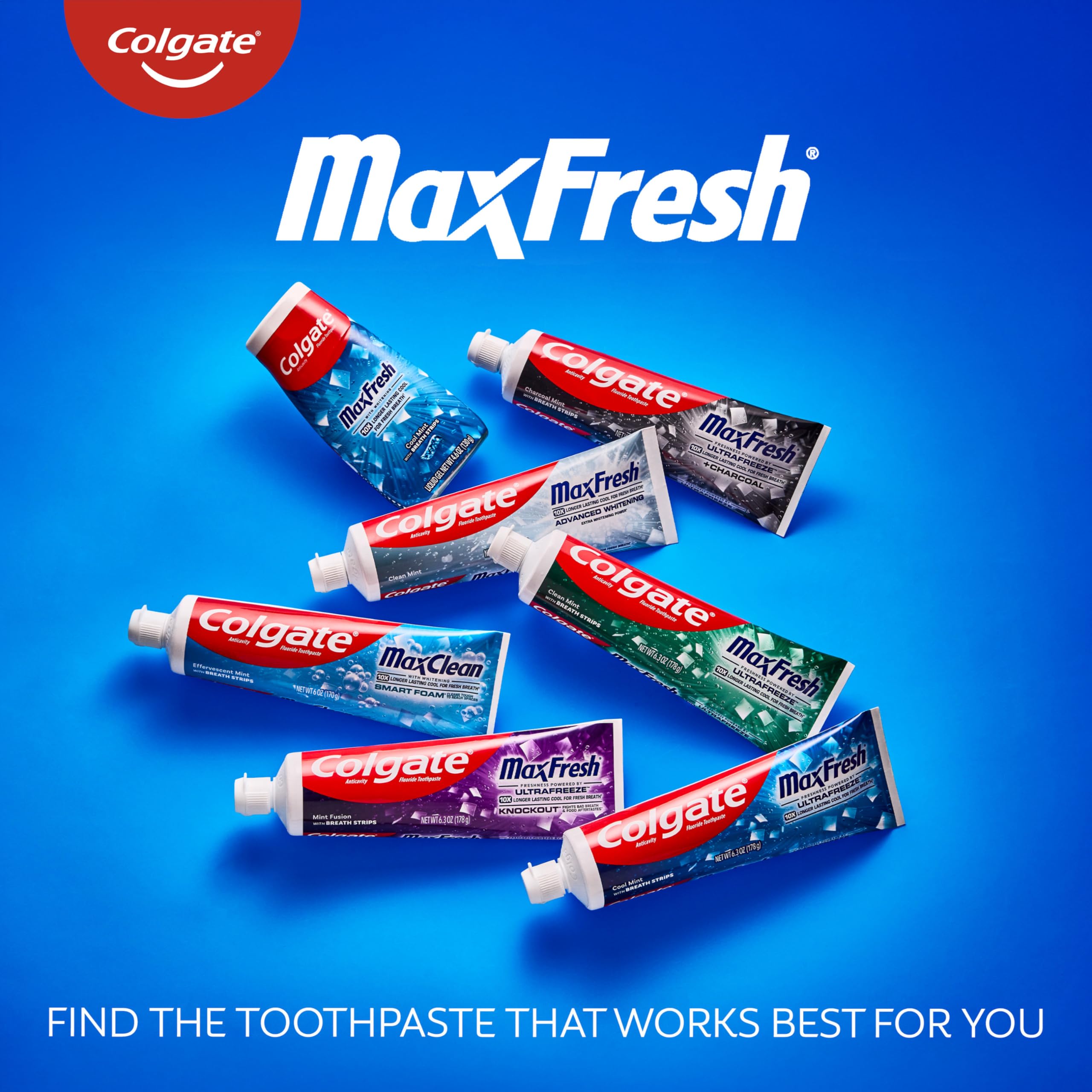 Colgate MaxFresh ofrece sensación de limpieza profunda tras cepillarte.